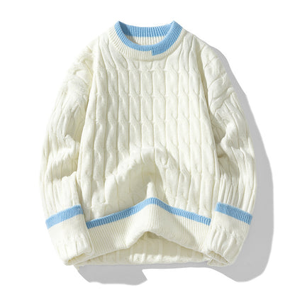 Fake Two Pieces Sweaters Men's Autumn And Winter New Bottoming Sweater