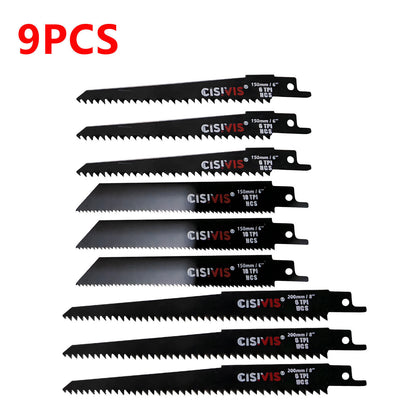 3  9PCS Reciprocating Sabre Saw Blades Set For Wood & Metal For Bosch Makita - UK