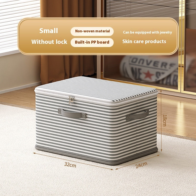 Clothes Storage Box With Lock Household Storage Basket
