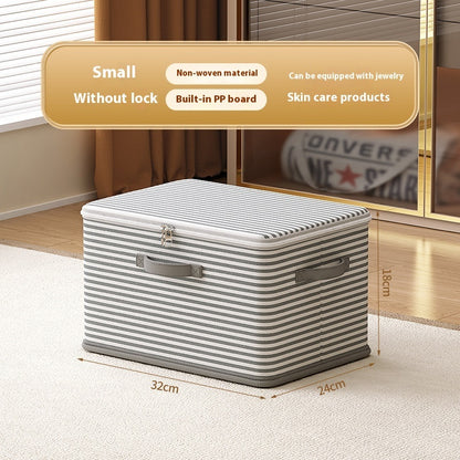 Clothes Storage Box With Lock Household Storage Basket
