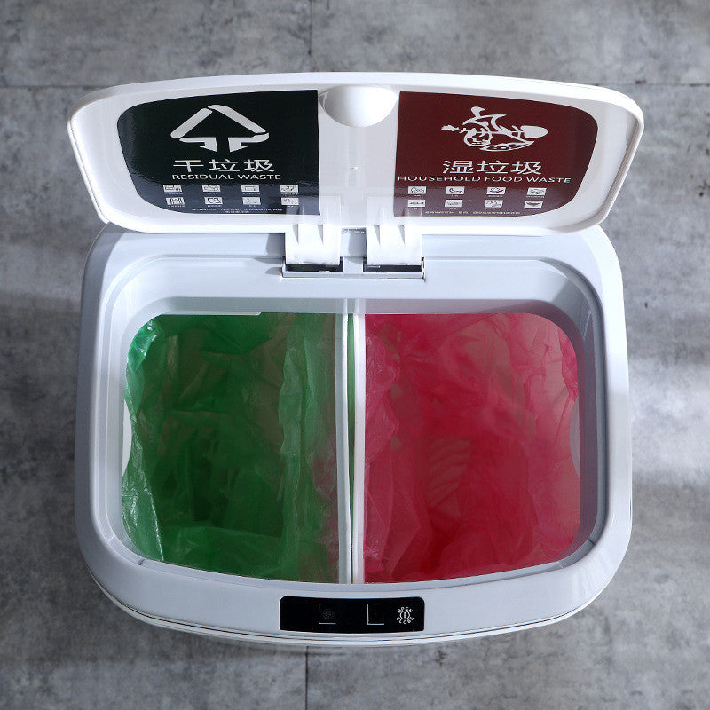 Household Intelligent Induction Dry And Wet Sorting Trash Can