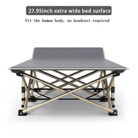 Heavy Duty Single Folding Bed With Bag Camping Travel Guest Lightweight UK