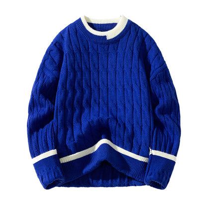 Fake Two Pieces Sweaters Men's Autumn And Winter New Bottoming Sweater