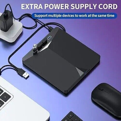 7in1 External USB 3.0 DVD CD RW Writer Drive Burner Reader Player For Laptop PC