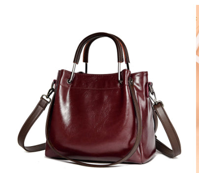 Bags Handbags Korean Fashion Women's Bags Soft Leather Retro Bucket Bag Handbag