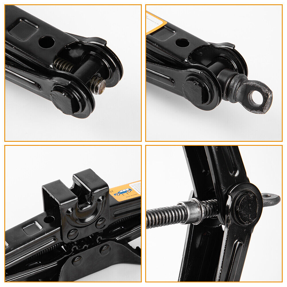 2.5 Ton Tonne Scissor Jack Lift Wind Up For Car Van Garage W Crank Speed Handle