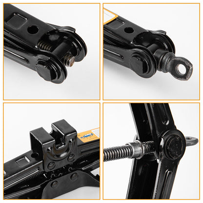 2.5 Ton Tonne Scissor Jack Lift Wind Up For Car Van Garage W Crank Speed Handle