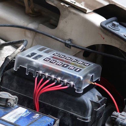 12V 32V 12-Weg ATO Sicherungshalter KFZ Auto Sicherungskasten LKW Boot Sicher DE