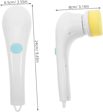 5 In 1 Handheld Electric Spin Scrubber Cleaning Brush Kitchen Rotating Cleaner