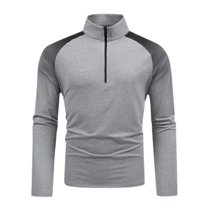 Quick-drying Half Zipper Slim Fit Training Men's Sports Long-sleeved Sweater