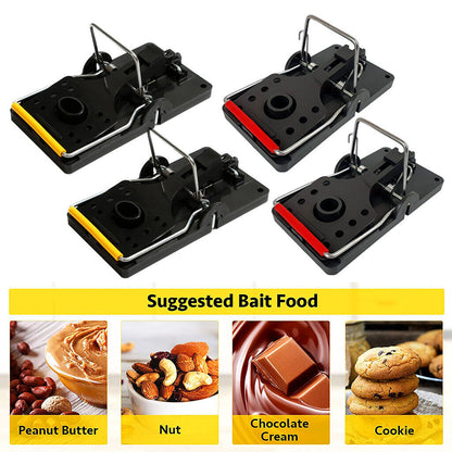 6 Large Rat Catching Metal Traps Heavy Duty Snap Mouse Trap Bait Pest Catcher