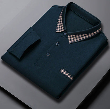 Solid Color Casual Dad Long-t-shirt