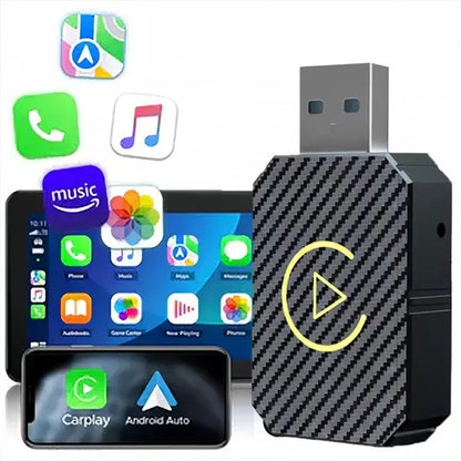 2 In 1 Wireless Apple CarPlay Adapter, For Both Apple And Android,converts Wired To Wireless, Suitable For Factory Wired CarPlay Cars From 2017
