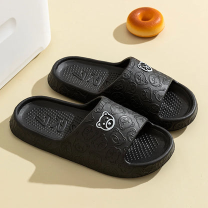 Women Summer EVA Slippers Indoor Home Bath Non Slip Soft Wide Comfort Couple Slippers Unisex Outdoor Beach Flip Flops Men Slides