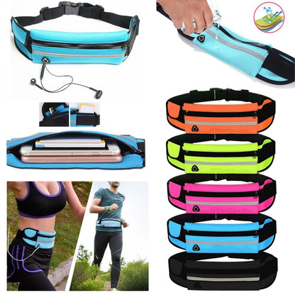 Running Belt Unisex Sport Jogging Phone Keys Mobile Money Bum Bag Waist Travel