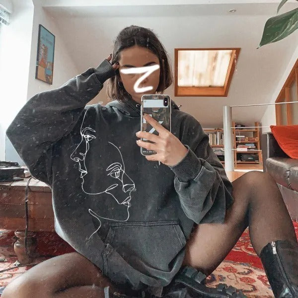 Comfortable And Versatile Fashion Printed Hoodie
