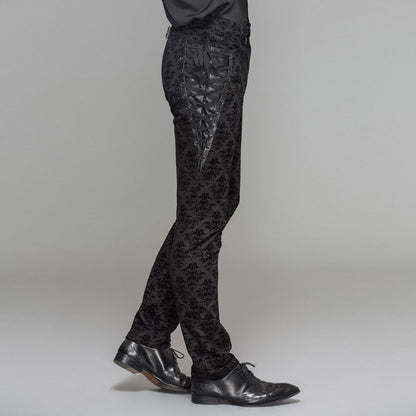 Men's Palace-Style Retro High-Waist Thick Casual Trousers