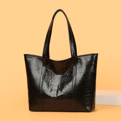 Women's Soft Leather Portable Large Capacity Shoulder Bag