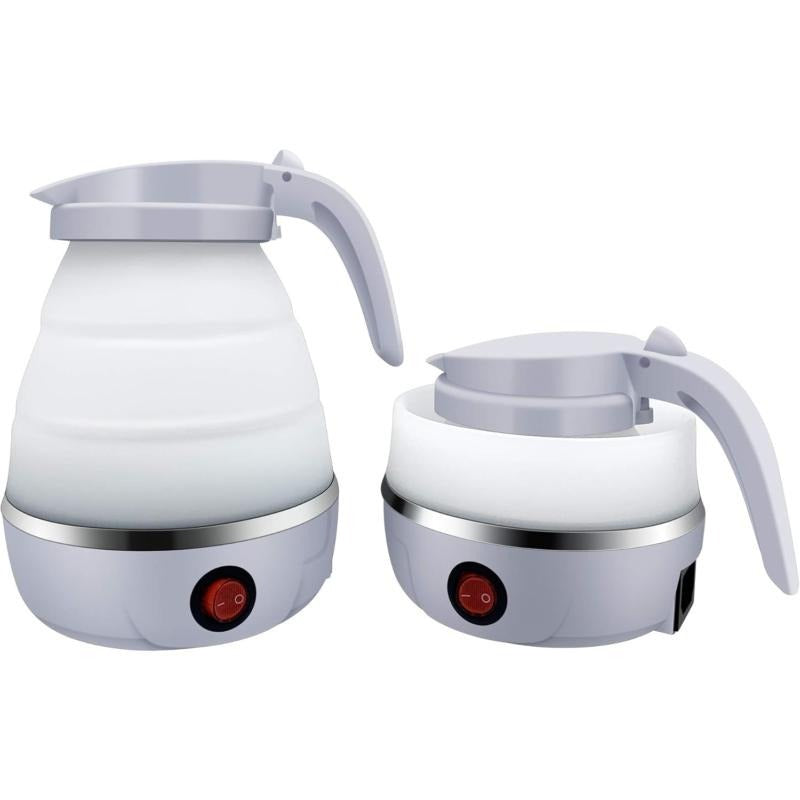 1pcs 600ML Collapsible Travel Electric Water Kettle Folding Camping Caravan Silicone