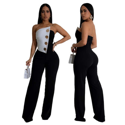 Women's Button Jumpsuit Commute Style
