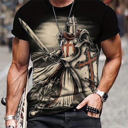 3D Printed T-shirt Men's Summer Casual Breathable Short Sleeve Top