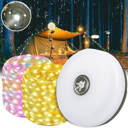 10M Outdoor Camping String Lights Festival Tent Light USB Charging Hanging Lamps