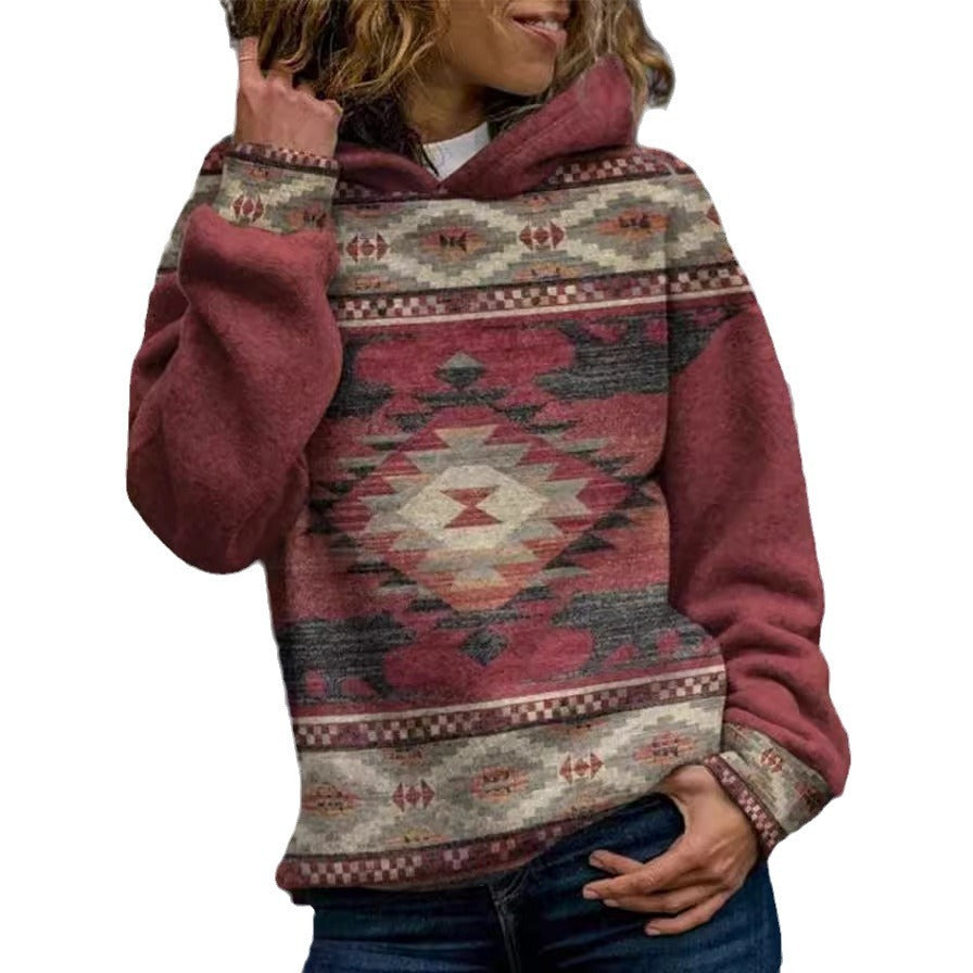 Comfortable And Versatile Fashion Printed Hoodie