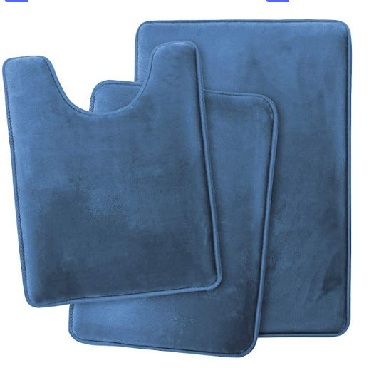 Household Toilet Seat Cover Bathroom Non-slip Mat Three-piece Microfiber Cushion Front Door Carpet