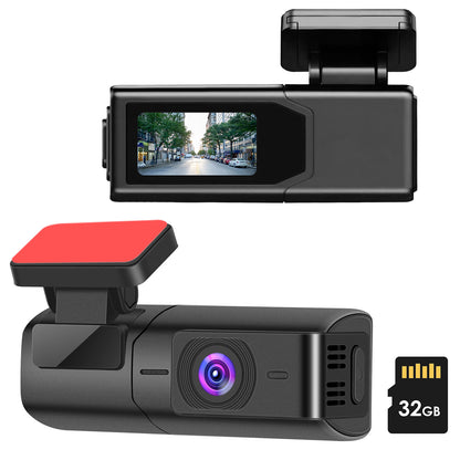 1Pc 2K HD Front Dash Cam For Car With IPS Screen Night Vision Loop Recording Included 32G Storage Card 140 Degree Wide Angle WiFi App Control Front Dashcam
