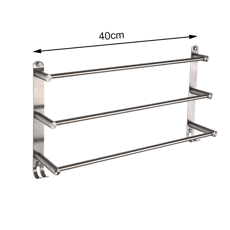 304 Stainless Steel Towel Free Perforated Single And Double Pole Bath Towel Rack