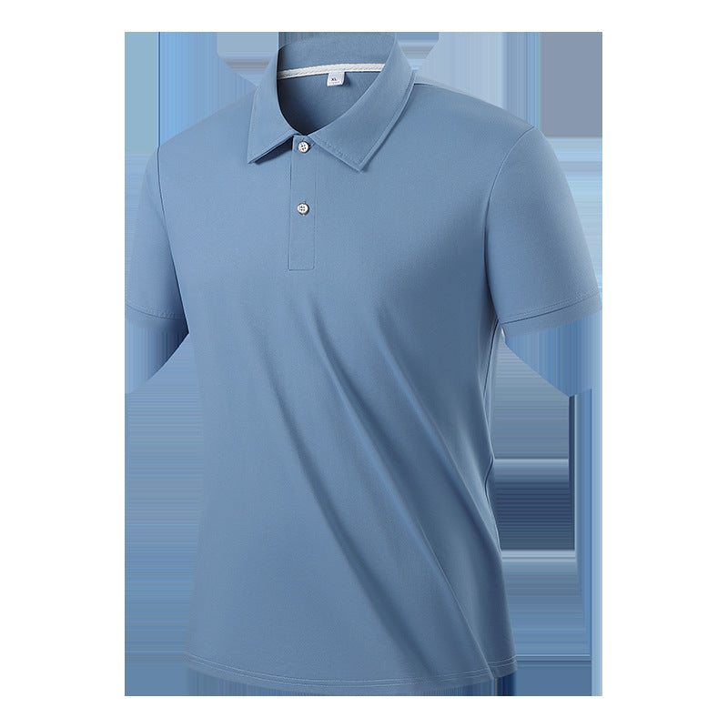 Mens Polo Shirt Sorona Plus-Size Ice Silk Short Sleeve