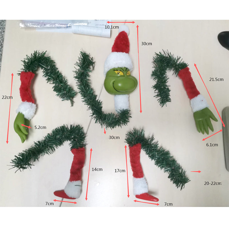 Stuffed Stuck Garland Elf Arm Leg Head Ornaments Christmas Tree Decorations