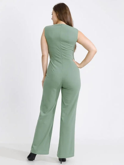 High Waist Wide Leg One-piece Trousers