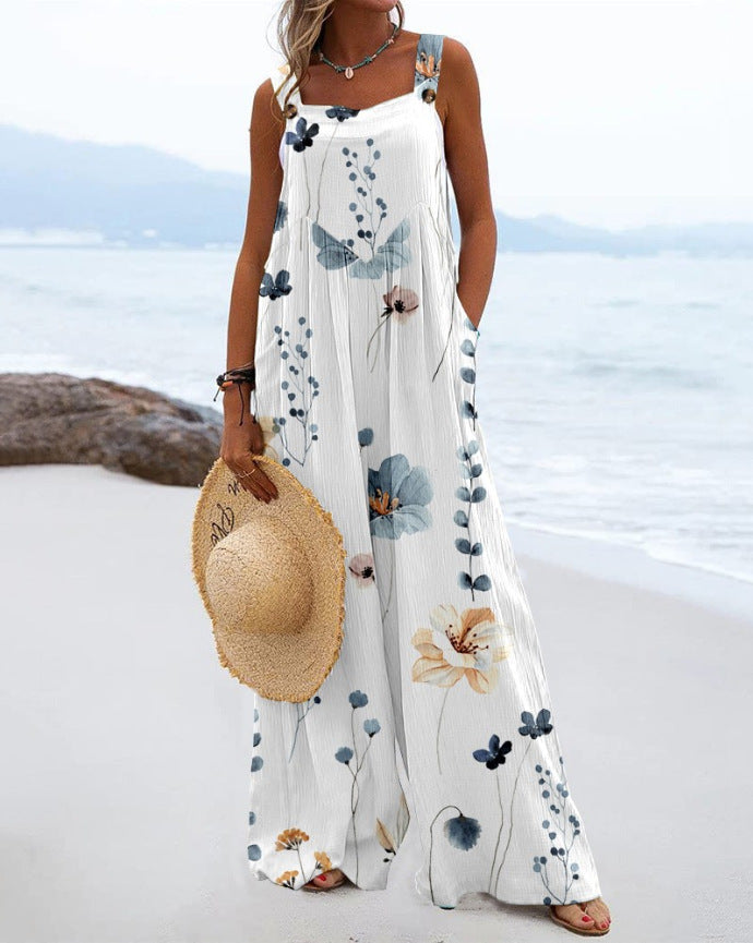 Summer New Digital Printing Romper Women's Clothing