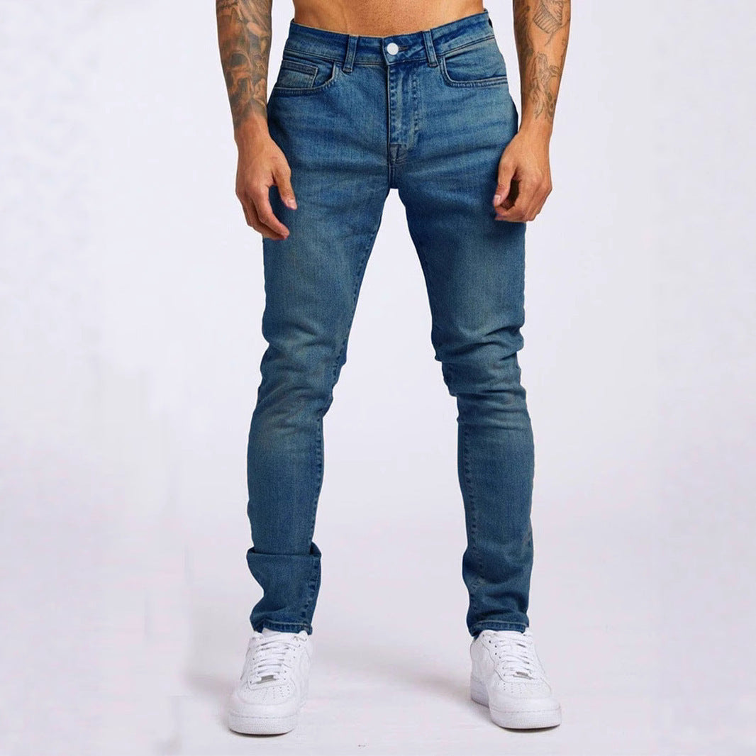 New Mens Slim-fit Denim Trousers