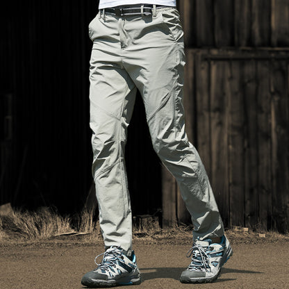 Mesh Ice Silk Leisure Men's Plus Size Loose Elastic Outdoor Workout Pants