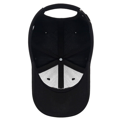 Four Seasons M Letter Embroidered Peaked Cap