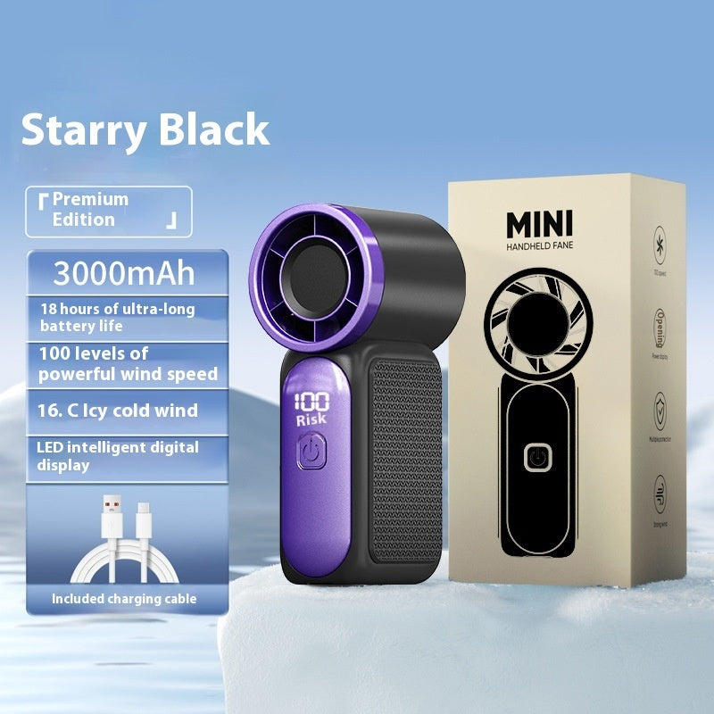 Outdoor Portable Usb Charging High Speed Digital Display Cooling Fan