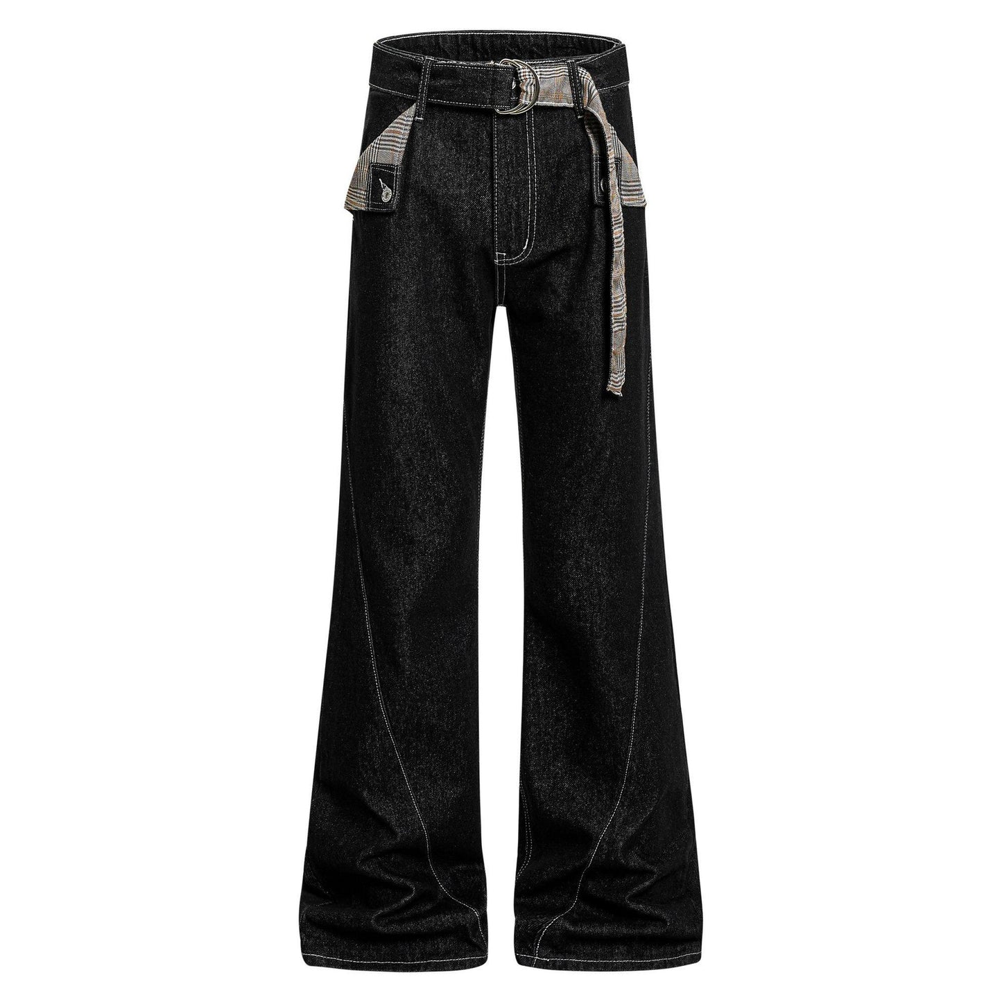 Mens American-style High-street Jeans Loose-fit Slimming Straight-leg Design
