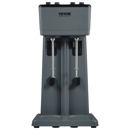 VEVOR Milkshake Maker, 375W X 2 Electric Milkshake Machine, Double Heads Drink Mixer Blender Machine, 3-Speed Milkshake Mixer With 2 X 820 Ml Stainless Steel Cups, For Commercial And Home