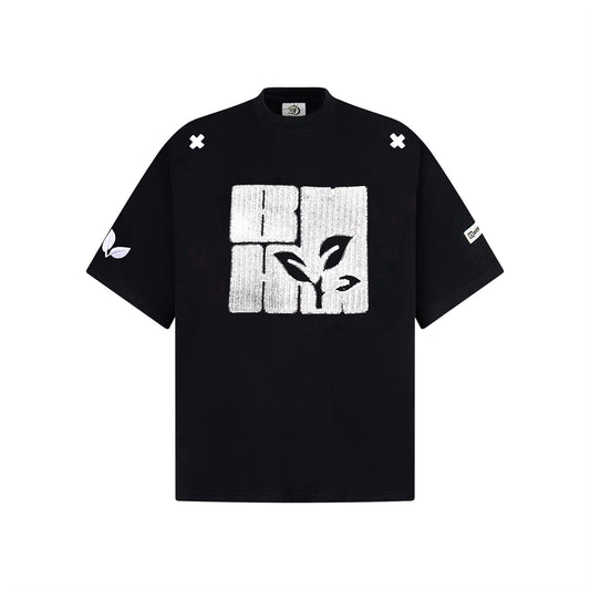 Summer Design Sense Machine Embroidery Short-sleeved T-shirt Men