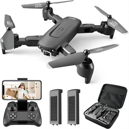 DE 4DRC V12 Drohne HD 4K-Weitwinkel-Dual-Kamera Tragbarer Faltbarer RC-Quadcopter,