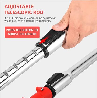 Electric Cordless Lawn Trimmer With 2 Batteries And Charger Brush Cutter Brushcutter Red
