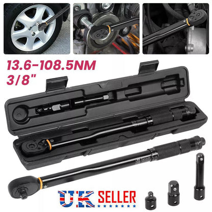 Square Drive Torque Wrench Ratchet 13.6-108.5Nm 10-80Ft-Lb 3 In 1