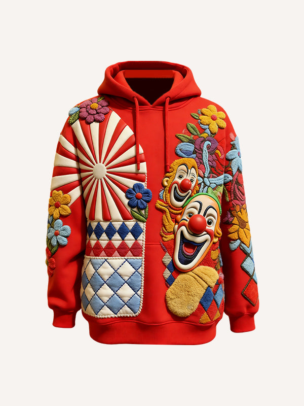 Men's Loose-Fit 3D-Printed Long-Sleeve Hoodie