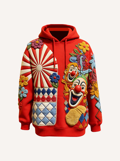 Men's Loose-Fit 3D-Printed Long-Sleeve Hoodie
