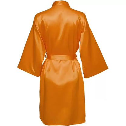 Custom Satin Wedding Bridesmaid Kimono Dressing Gown Bridesmaid Robes Soft Satin & Personalized Wedding/Bachelorette Party Robes