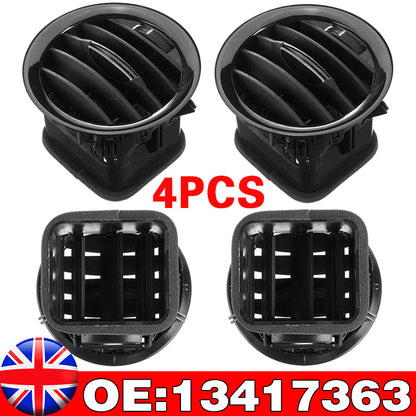 4PCS Interior Air Vent Grille Nozzle 13417363 For Vauxhall Adam Corsa D