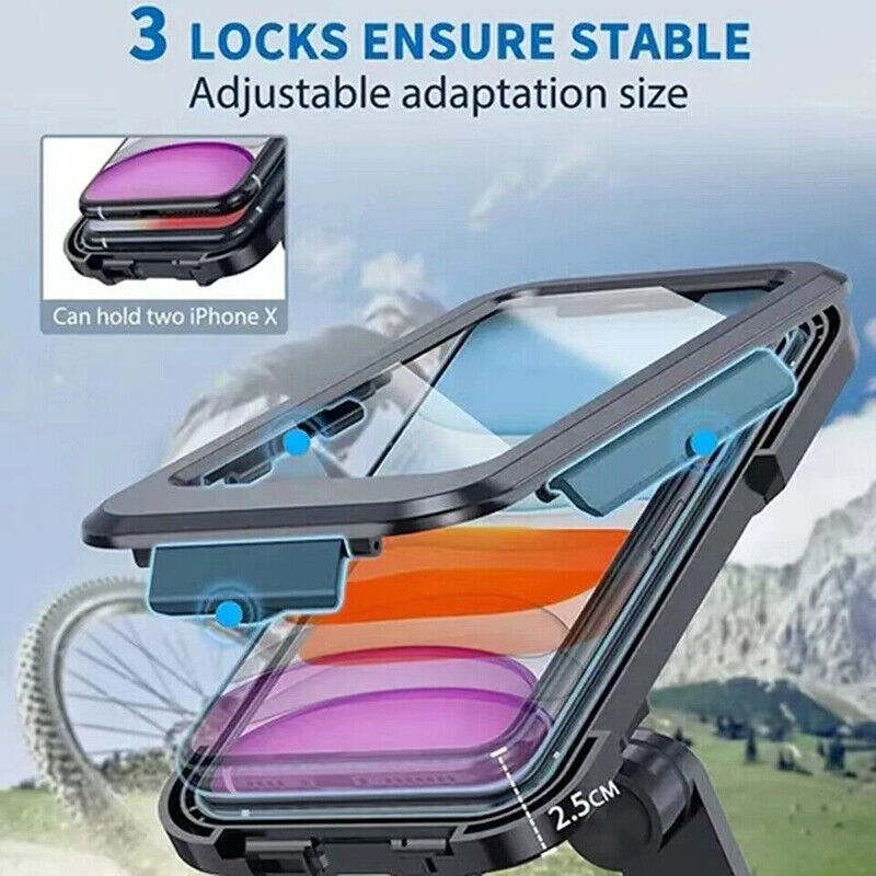 Schwarz Handyhalterung Fahrrad Motorrad Halter Handy Smartphone Halterung Lenker