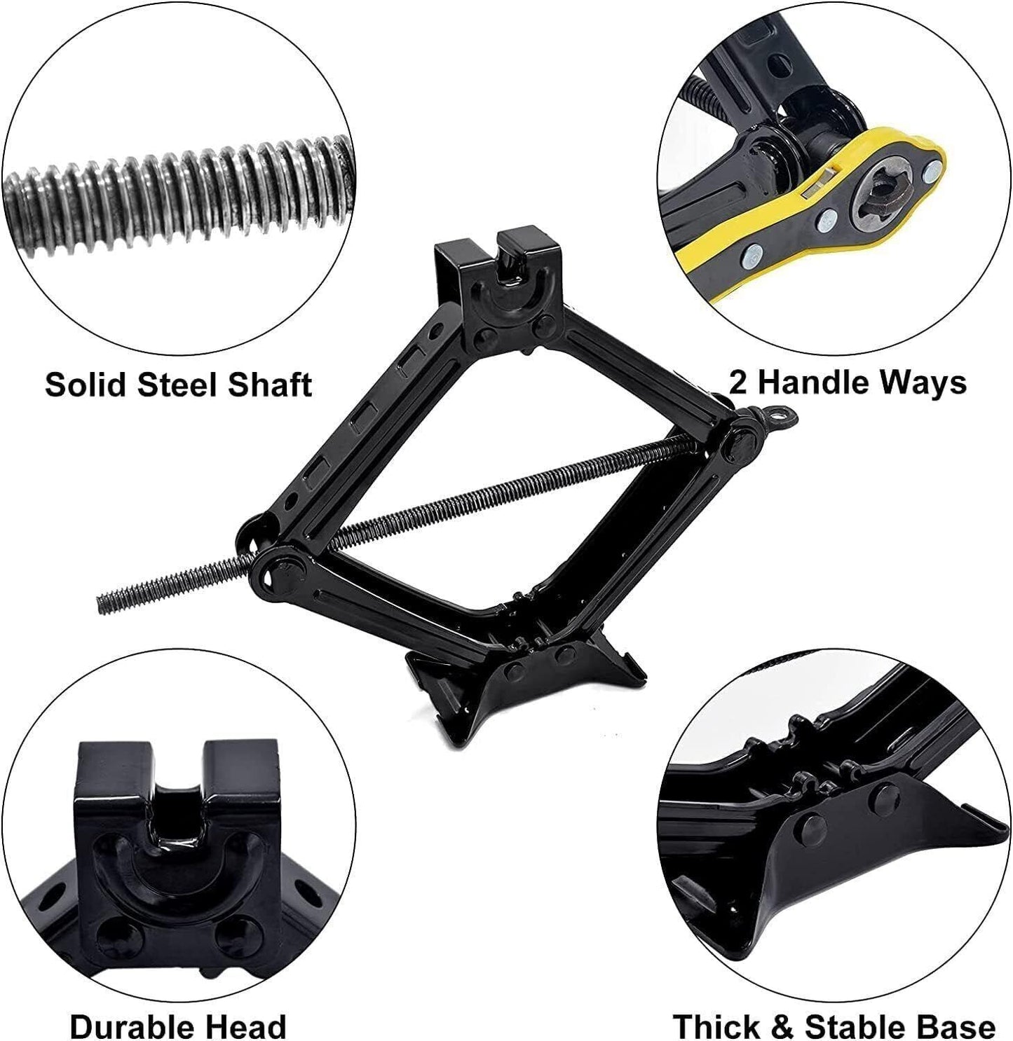 Scissor Jack For Car, 2 Ton Car Jack Kit - Tire Jack,Smart Mechanism With